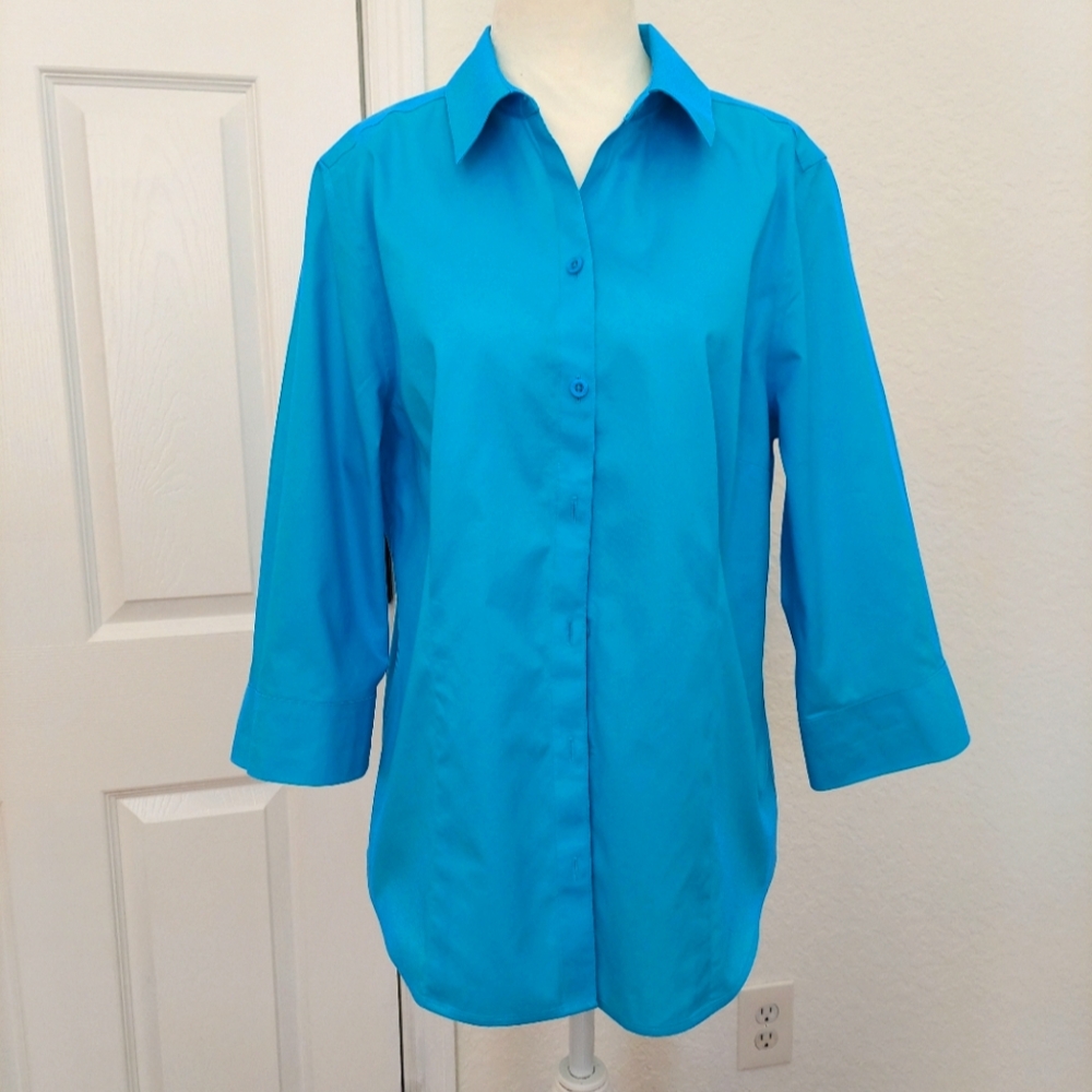 Chico's Blue Cotton Shirt